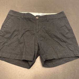 Old Navy Women's Flat Front Stretch Pockets Casual Chino Shorts Black Size 4